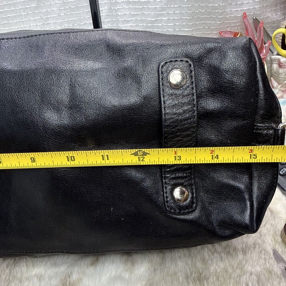 (E4)Coach Ashley Vintage Leather Satchel 2WAY Tote Bag Black Genuine Women’s - Picture 4 of 14
